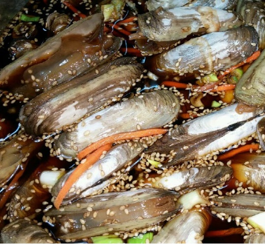 맛조개장조림(간장맛조개) 1kg(20~25마리)[계절한정인기][맛조개장][간장맛조개]